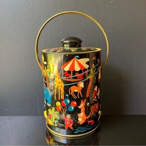 Vintage Animal-Themed Tin Zoo Animals Lithographed Sweet Container England